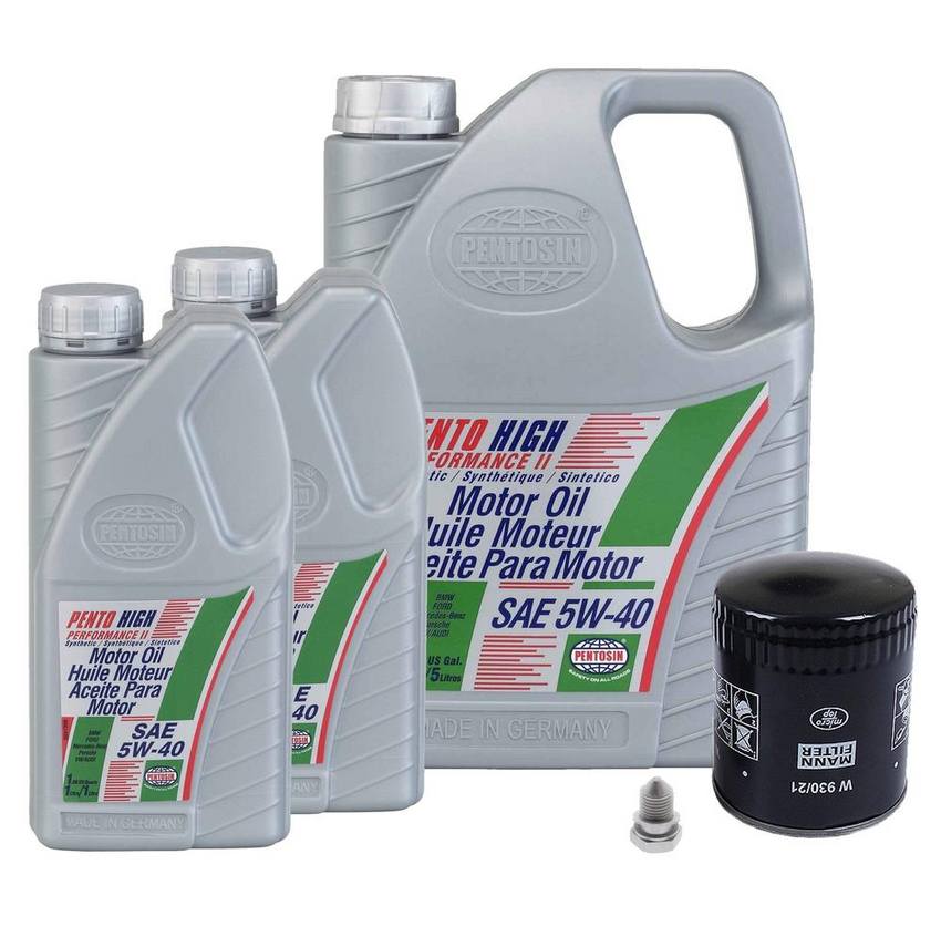 Audi Engine Oil Change Kit - (5W-40) (7 Quart) N90813202 - eEuroparts